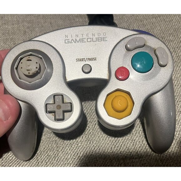 Official Nintendo Gamecube Controller Platinum Silver DOL-003 OEM Tested - Picture 2 of 4